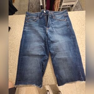 American Eagle Outfitters Women’s Blue Cropped Denim Bermuda Shorts